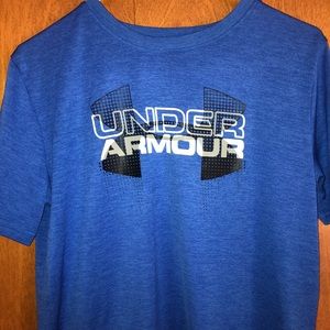 Boys youth XL blue under armor tee shirt